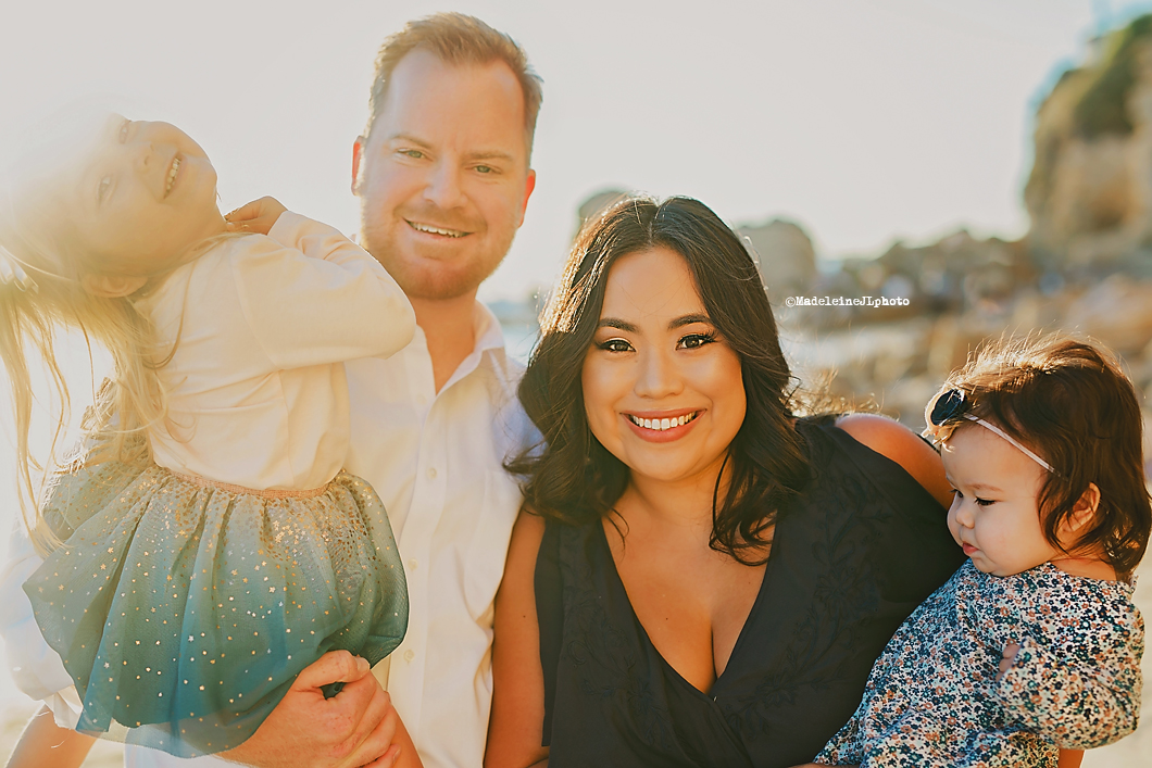 Little Corona del Mar beach session. Orange County family beach photography